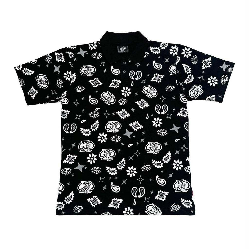 ROYAL PAISLEY (BLACK) POLO SHIRT
