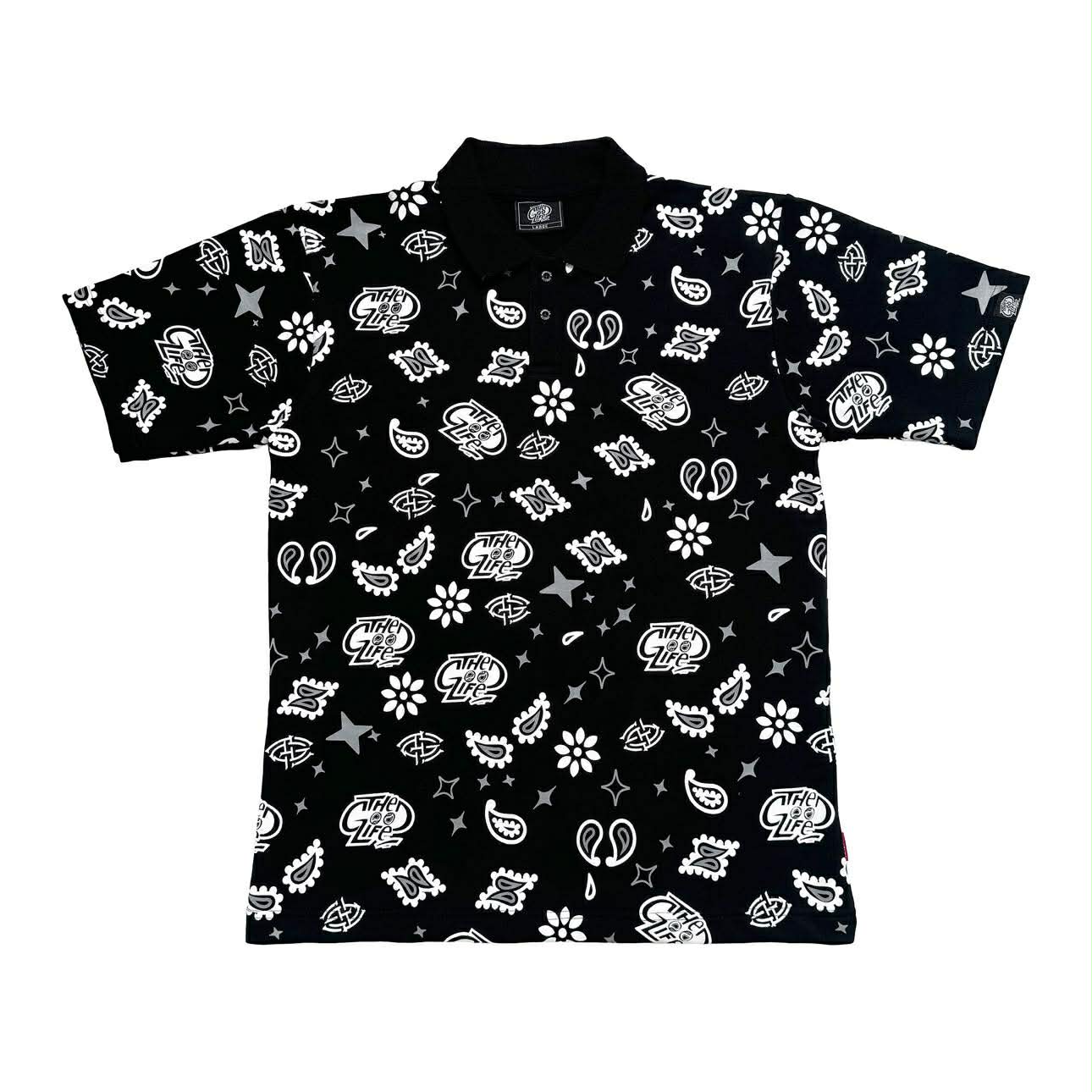 ROYAL PAISLEY (BLACK) POLO SHIRT