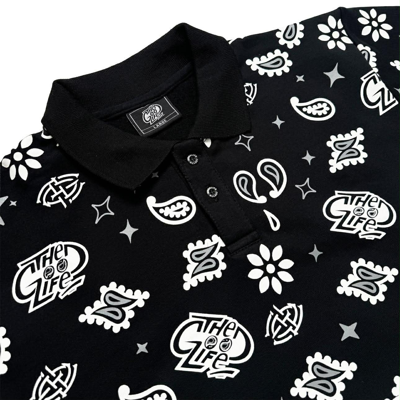 ROYAL PAISLEY (BLACK) POLO SHIRT