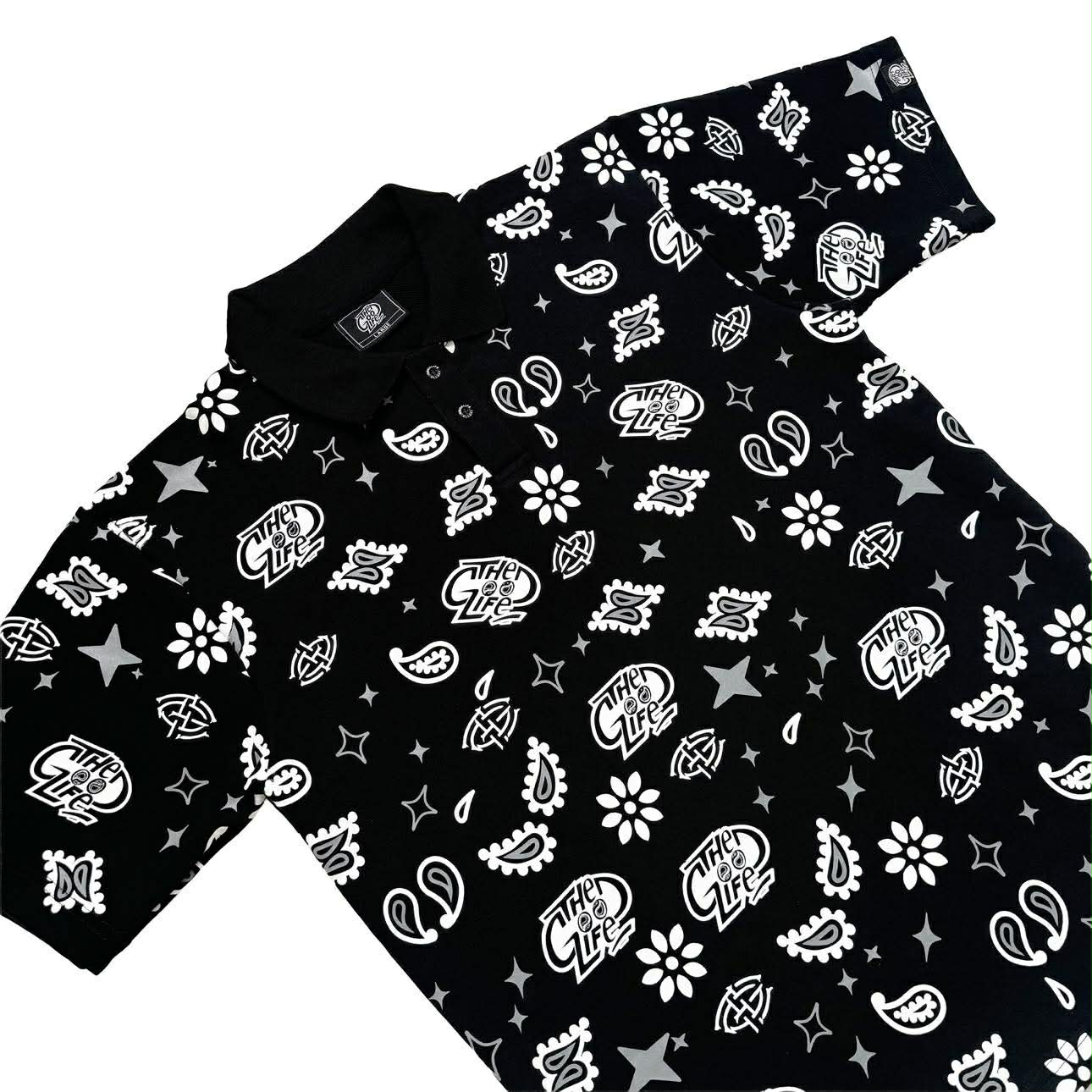 ROYAL PAISLEY (BLACK) POLO SHIRT