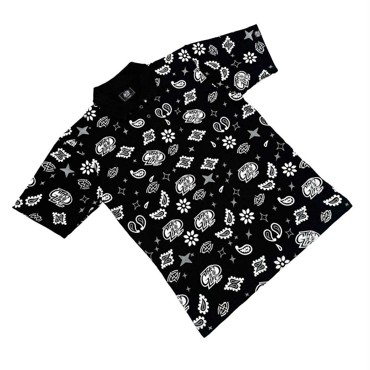 ROYAL PAISLEY (BLACK) POLO SHIRT