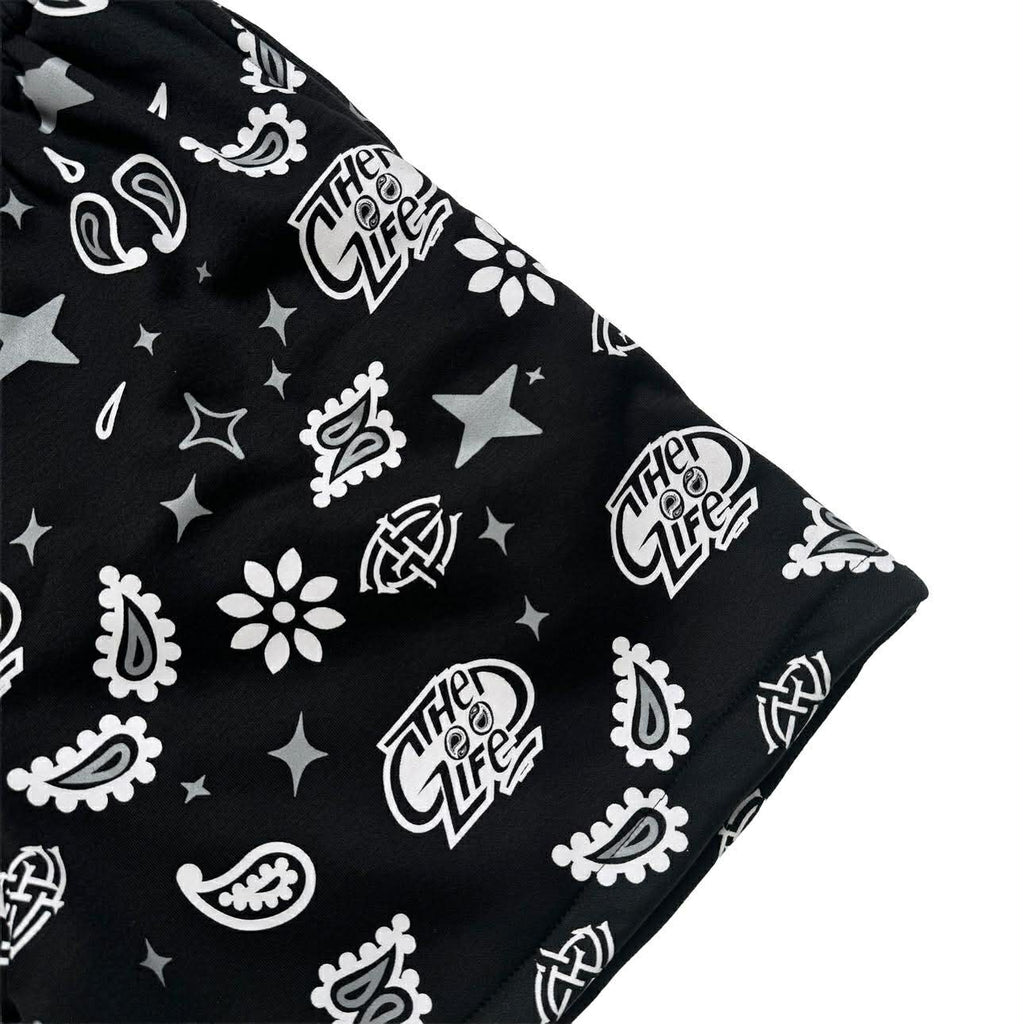 ROYAL PAISLEY (BLACK) SHORTS