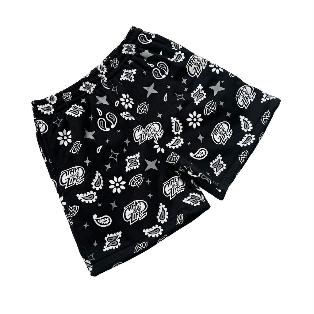 ROYAL PAISLEY (BLACK) SHORTS