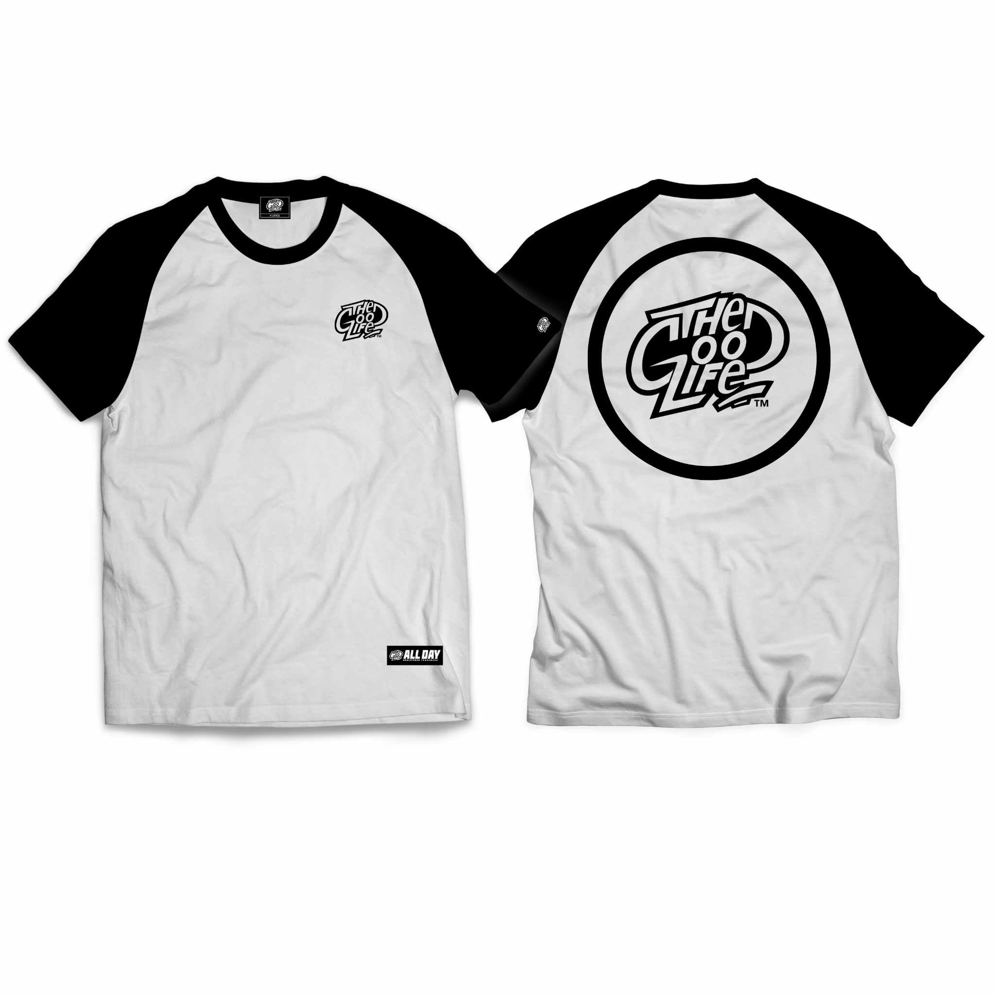 RAGLAN "EMBRO" (BLACK/WHITE) T-SHIRT