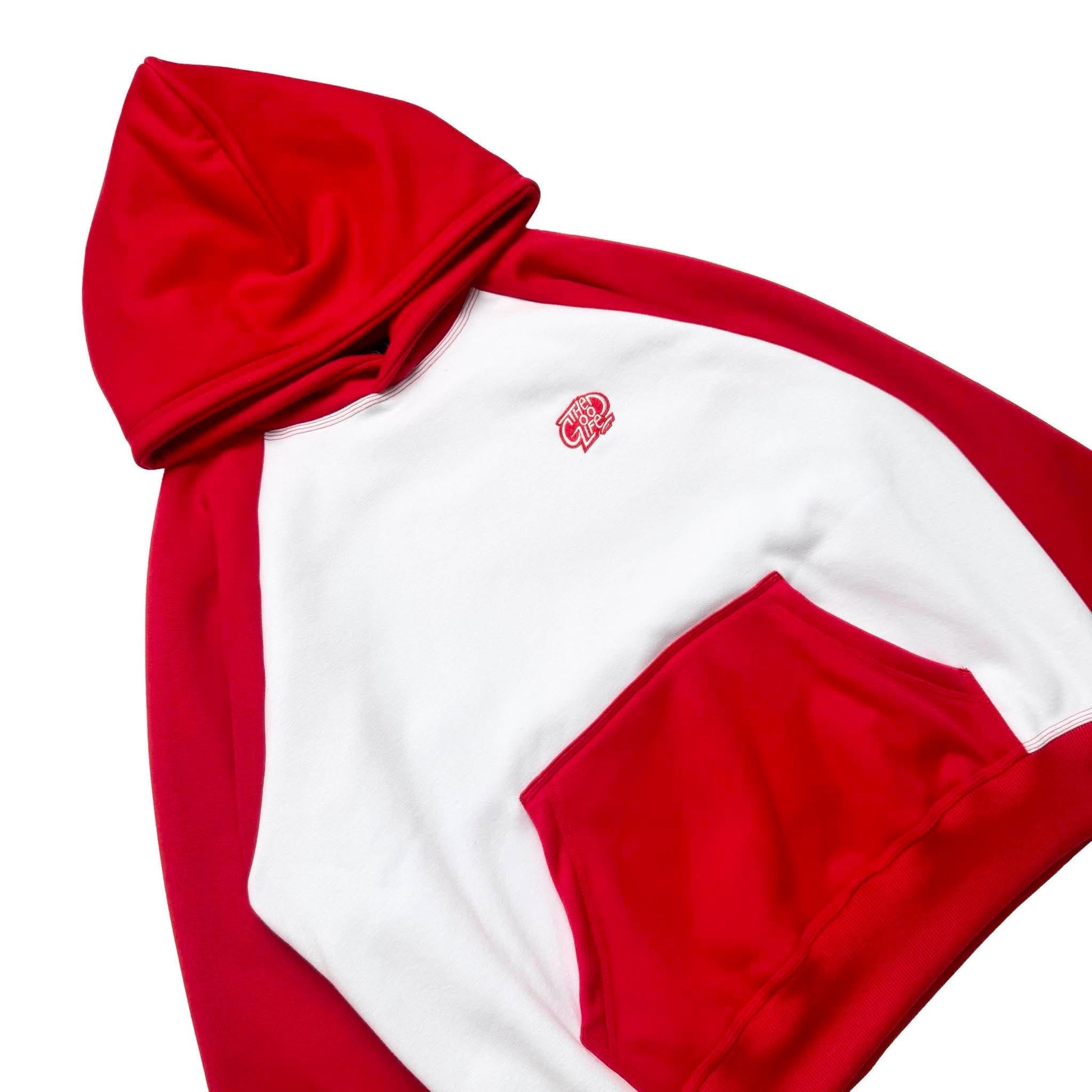 EMBRO RAGLAN (RED) BOXY HOODIE