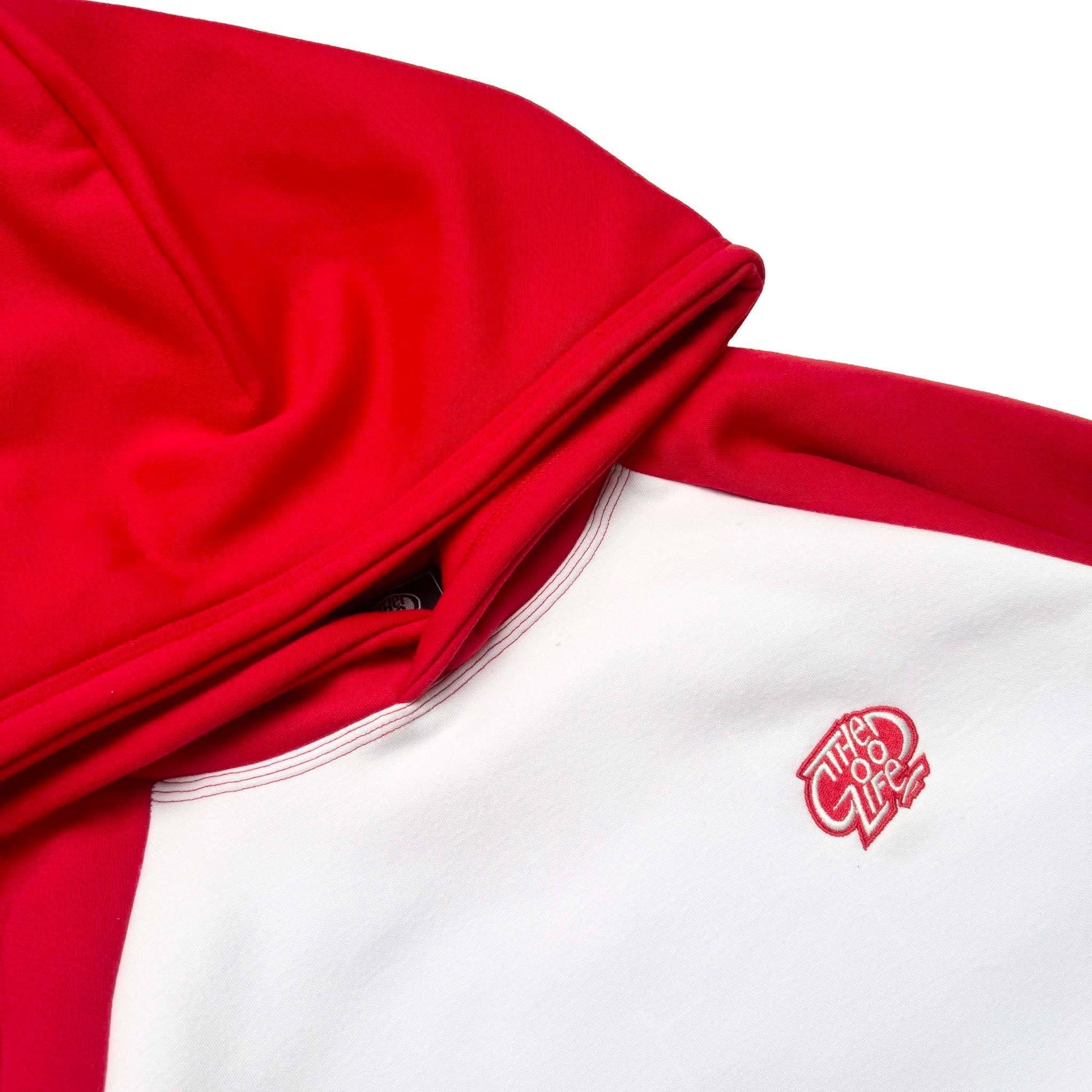 EMBRO RAGLAN (RED) BOXY HOODIE