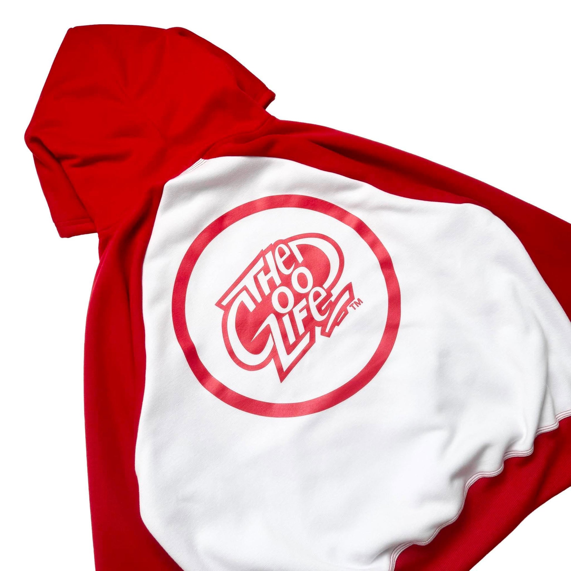 EMBRO RAGLAN (RED) BOXY HOODIE