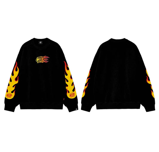 FLAME OG “RED” (BLACK) - CREWNECK