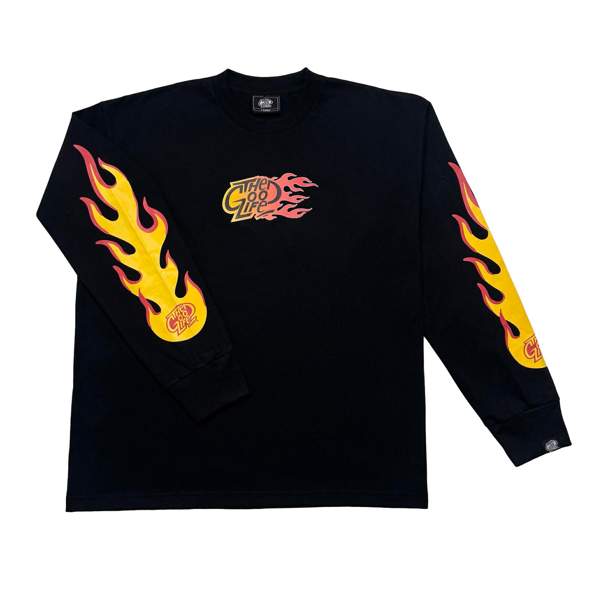 FLAME OG “RED” (BLACK) - CREWNECK