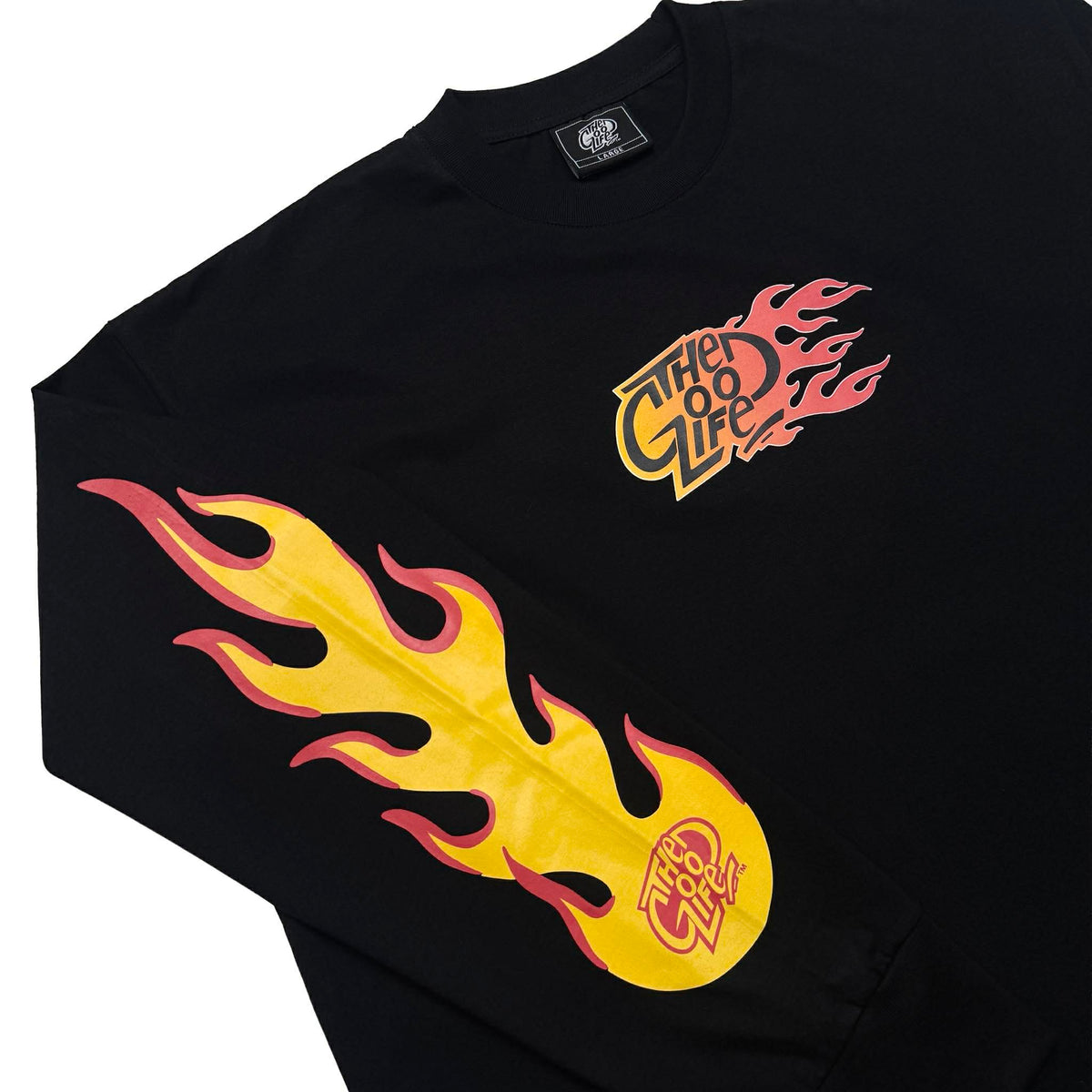 FLAME OG “RED” (BLACK) - CREWNECK