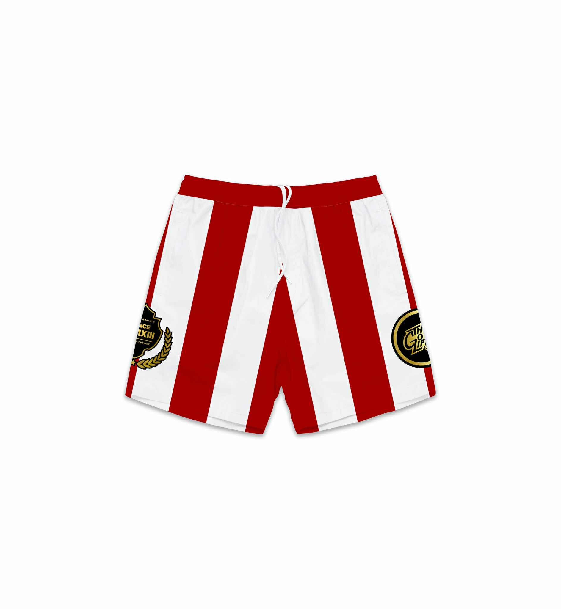 SKYLINE (RED) MESH SHORTS