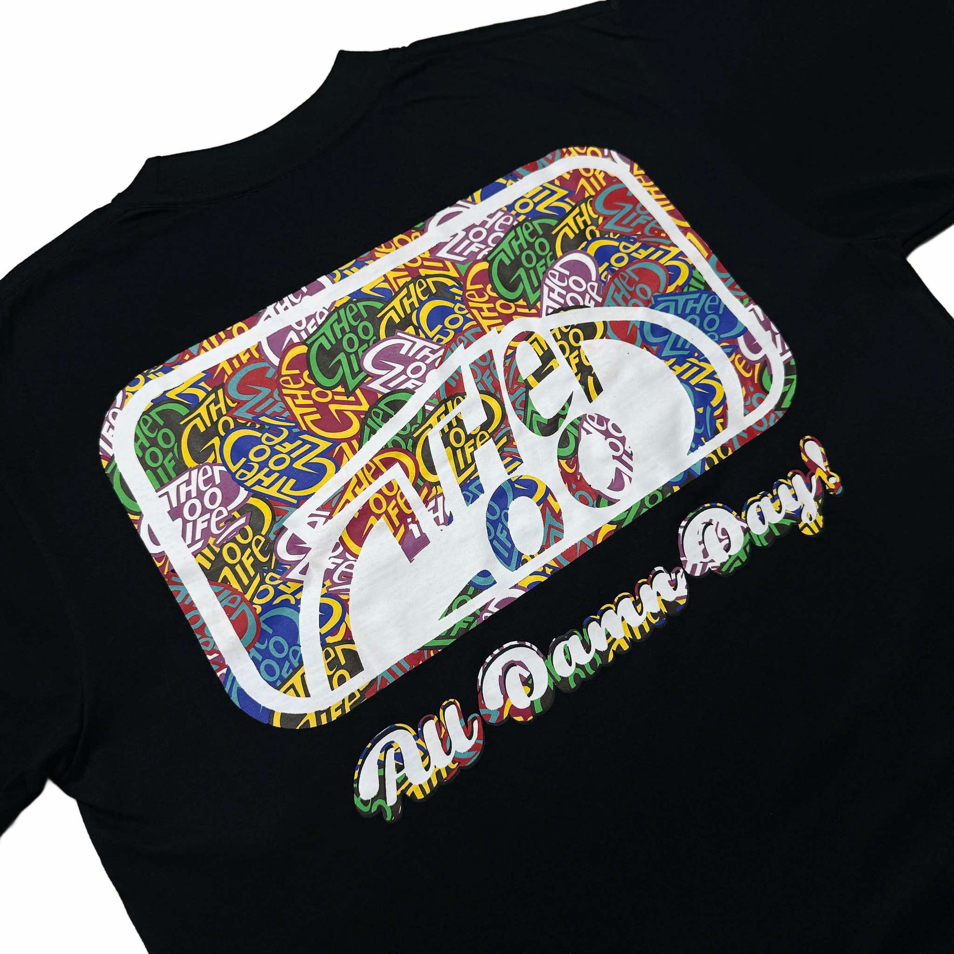 COLORFUL SLAPS (BLACK) T-SHIRT