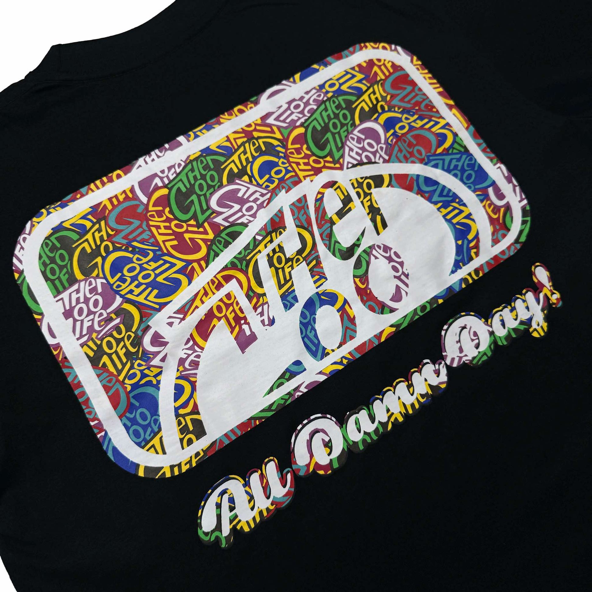 COLORFUL SLAPS (BLACK) T-SHIRT