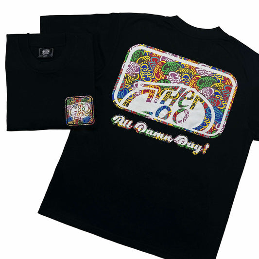 COLORFUL SLAPS (BLACK) T-SHIRT