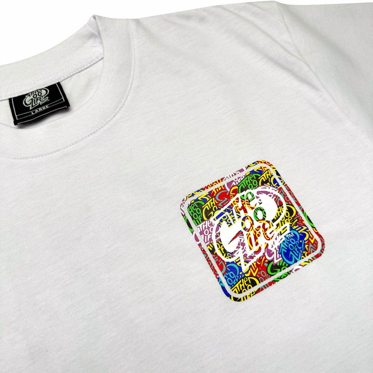 COLORFUL SLAPS (WHITE) T-SHIRT