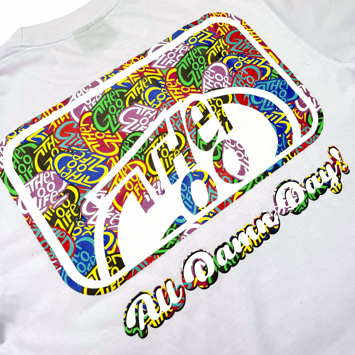 COLORFUL SLAPS (WHITE) T-SHIRT