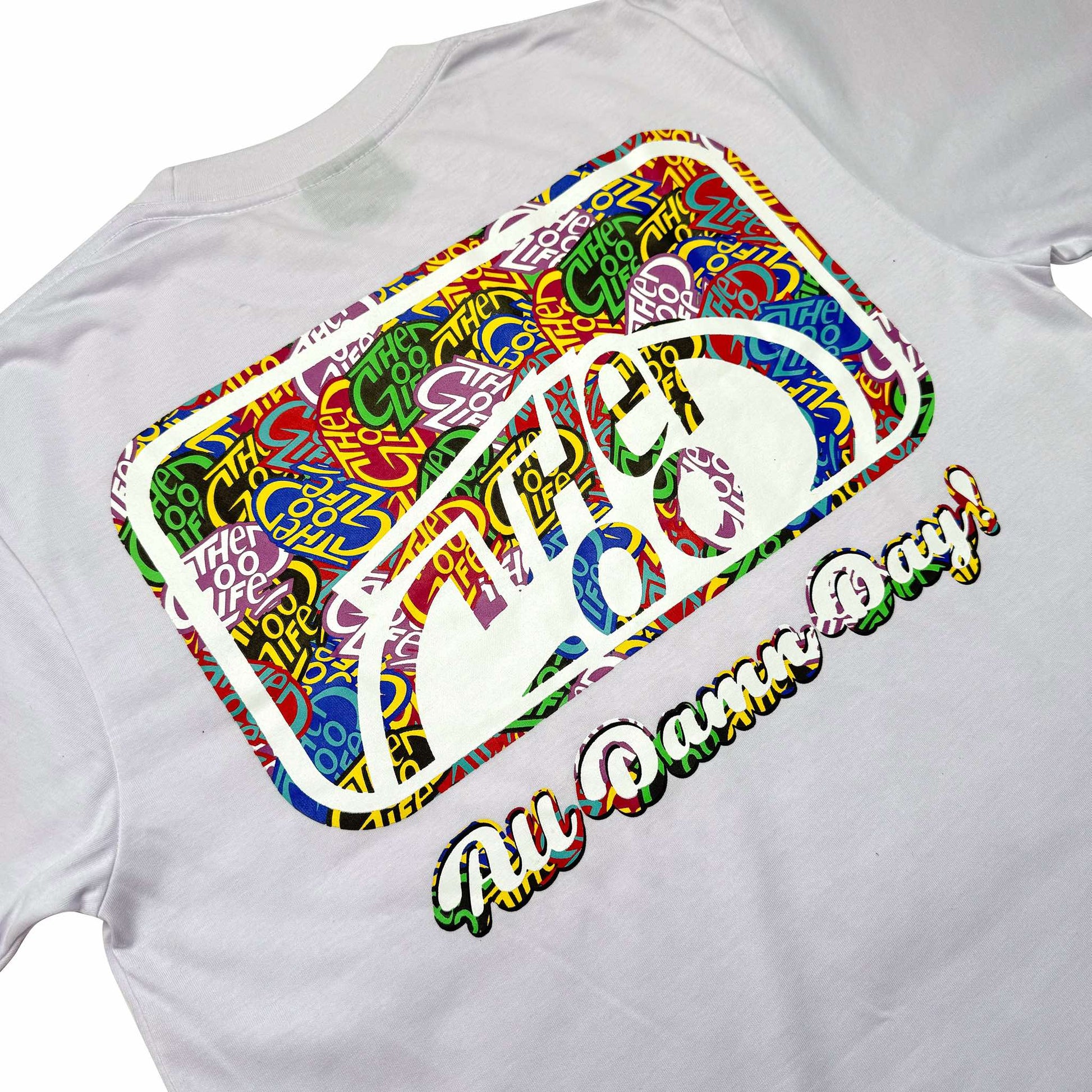COLORFUL SLAPS (WHITE) T-SHIRT