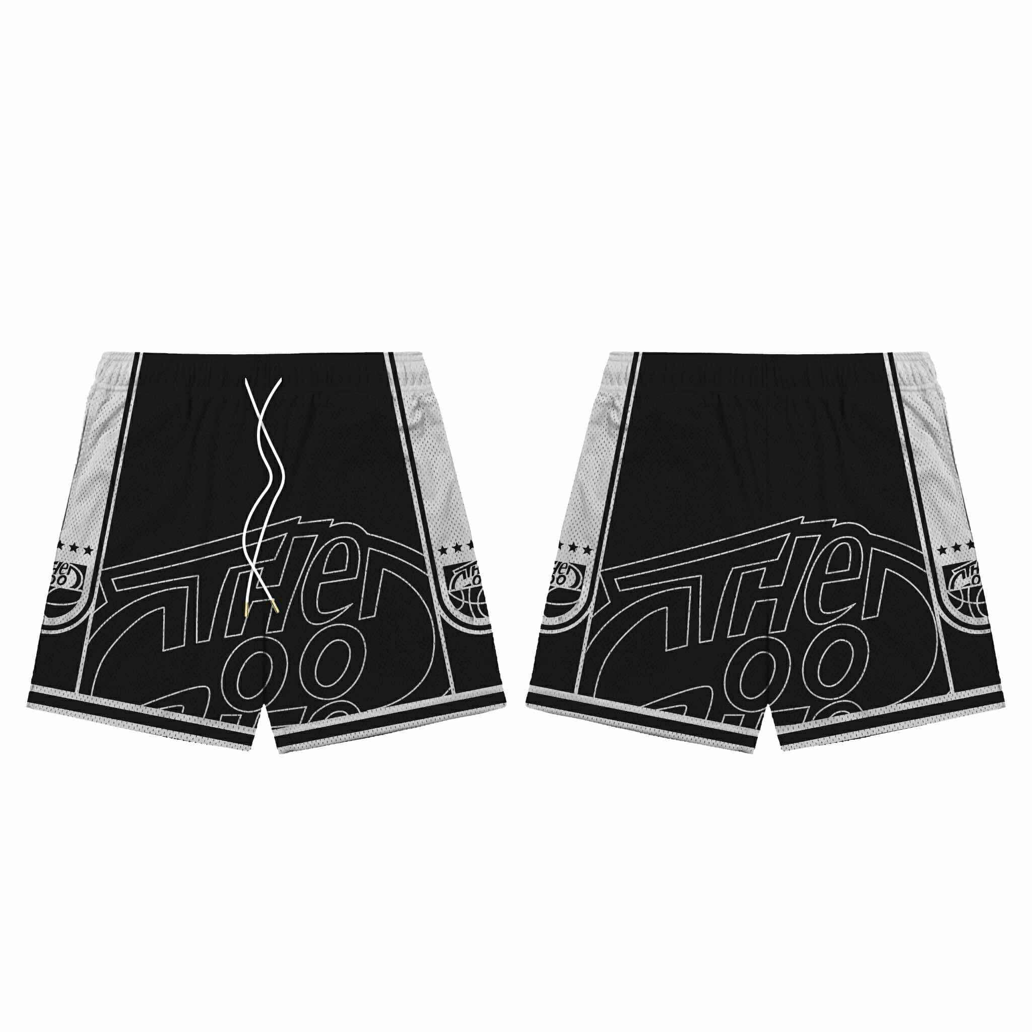 SPLIT LOGO (BLACK) MESH SHORTS