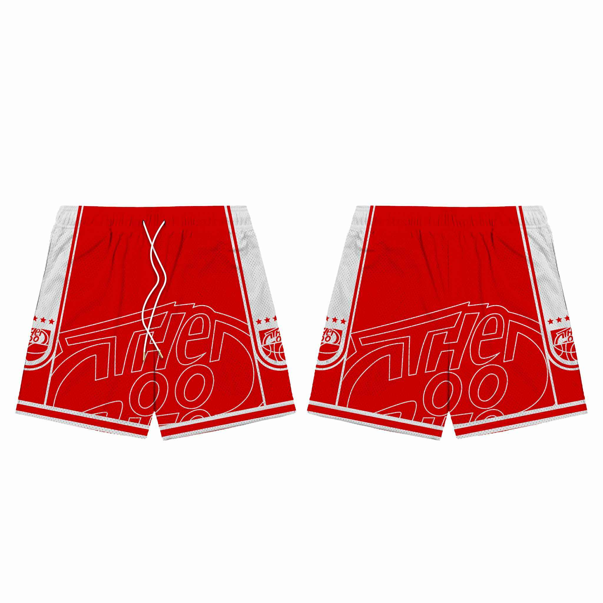 SPLIT LOGO (RED) MESH SHORTS