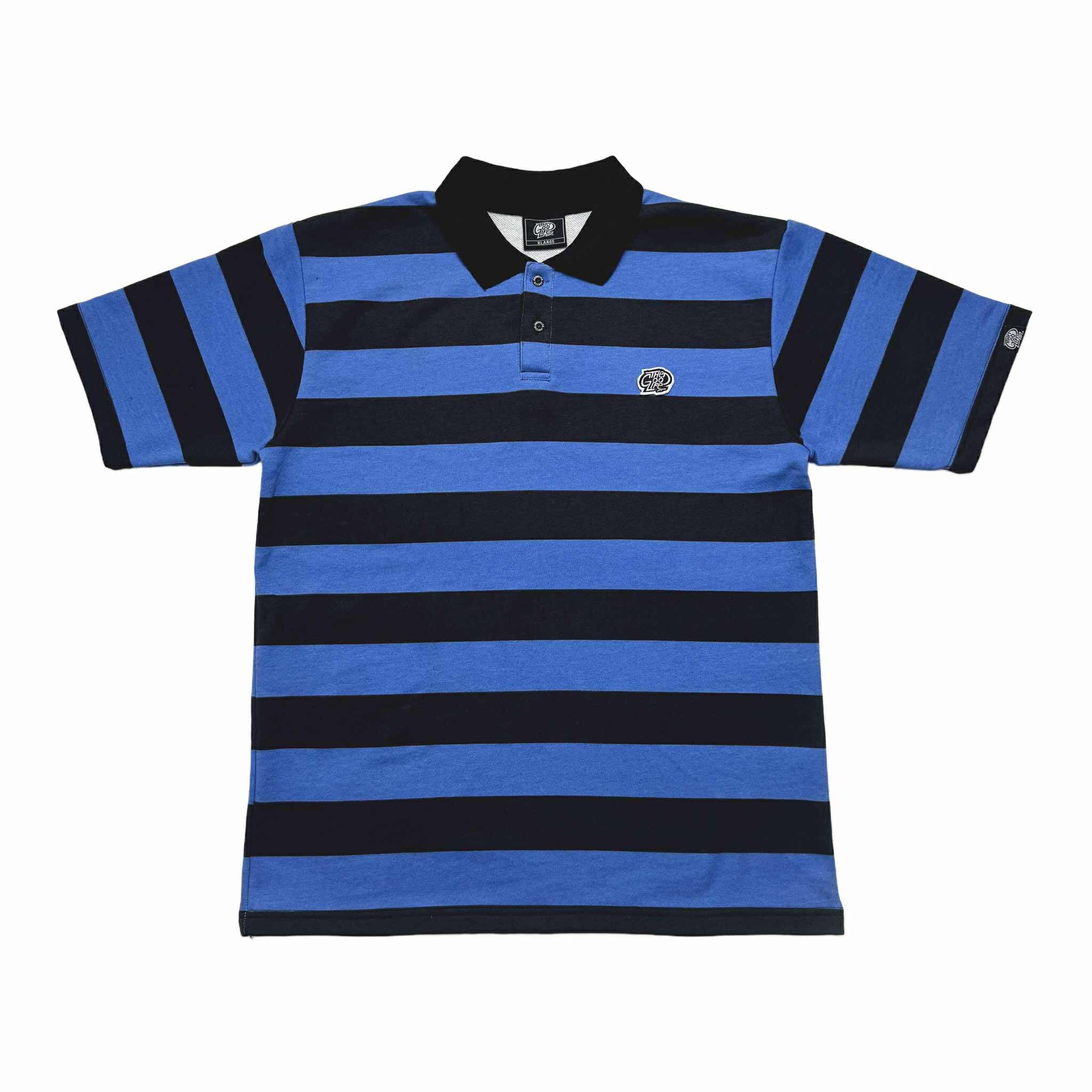 STRIPES (BLACK/BLUE) POLO SHIRT