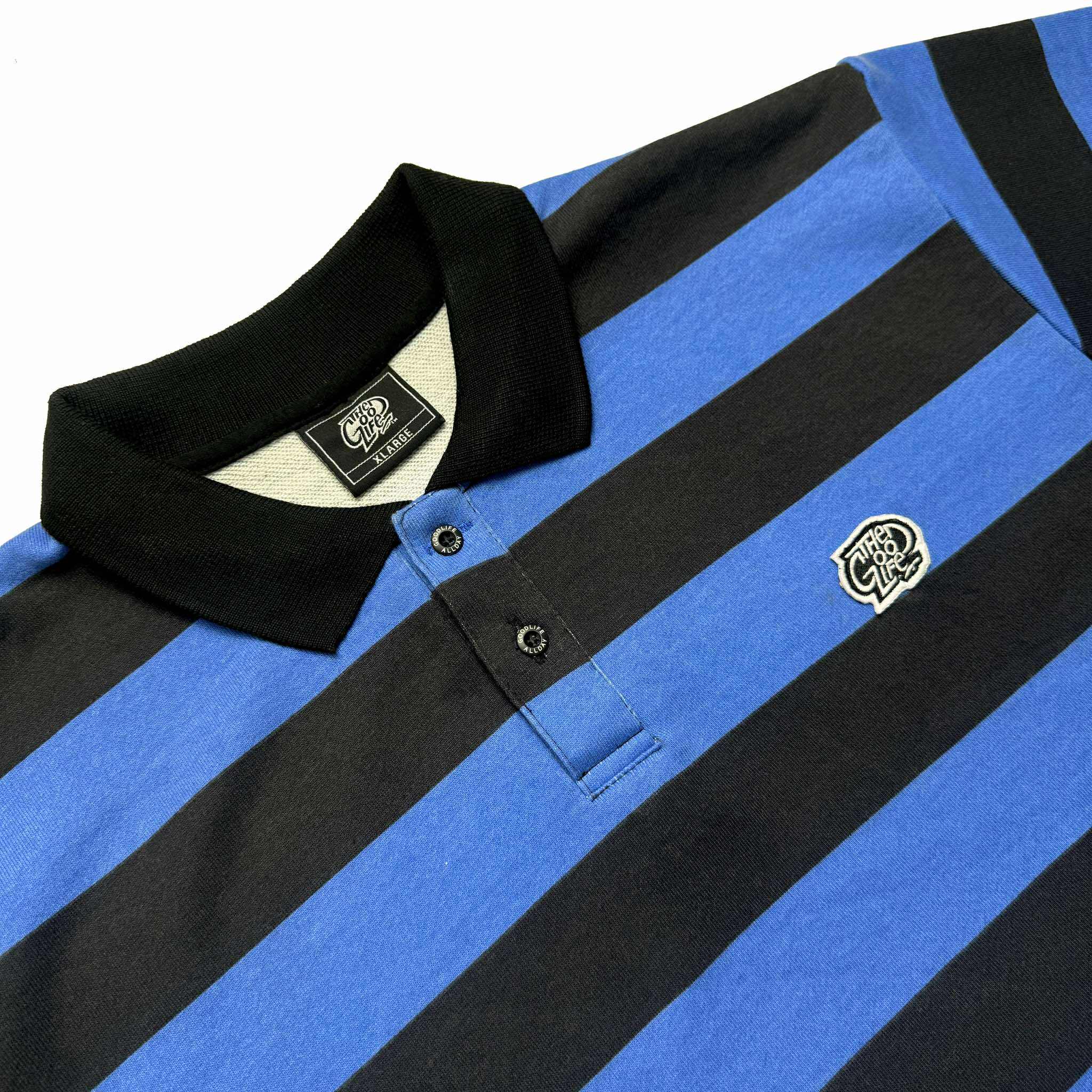 STRIPES (BLACK/BLUE) POLO SHIRT