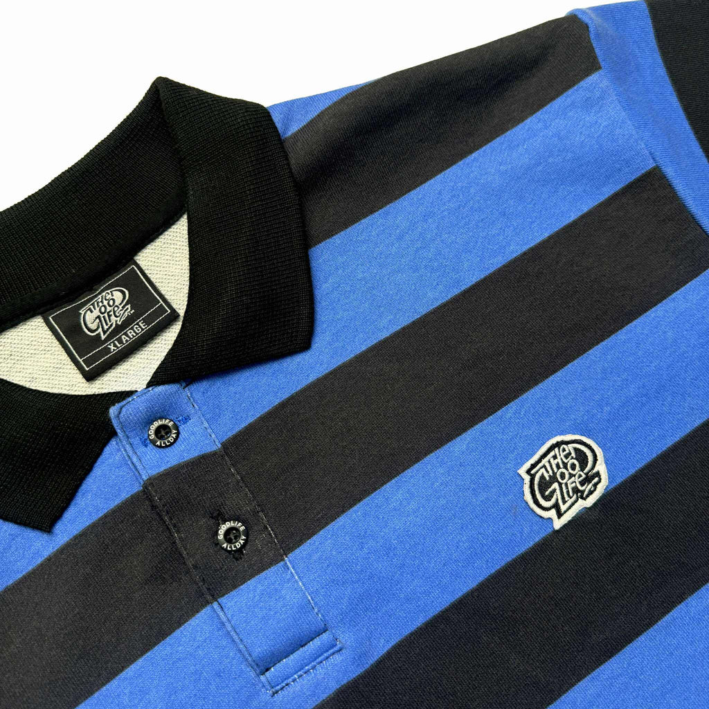STRIPES (BLACK/BLUE) POLO SHIRT