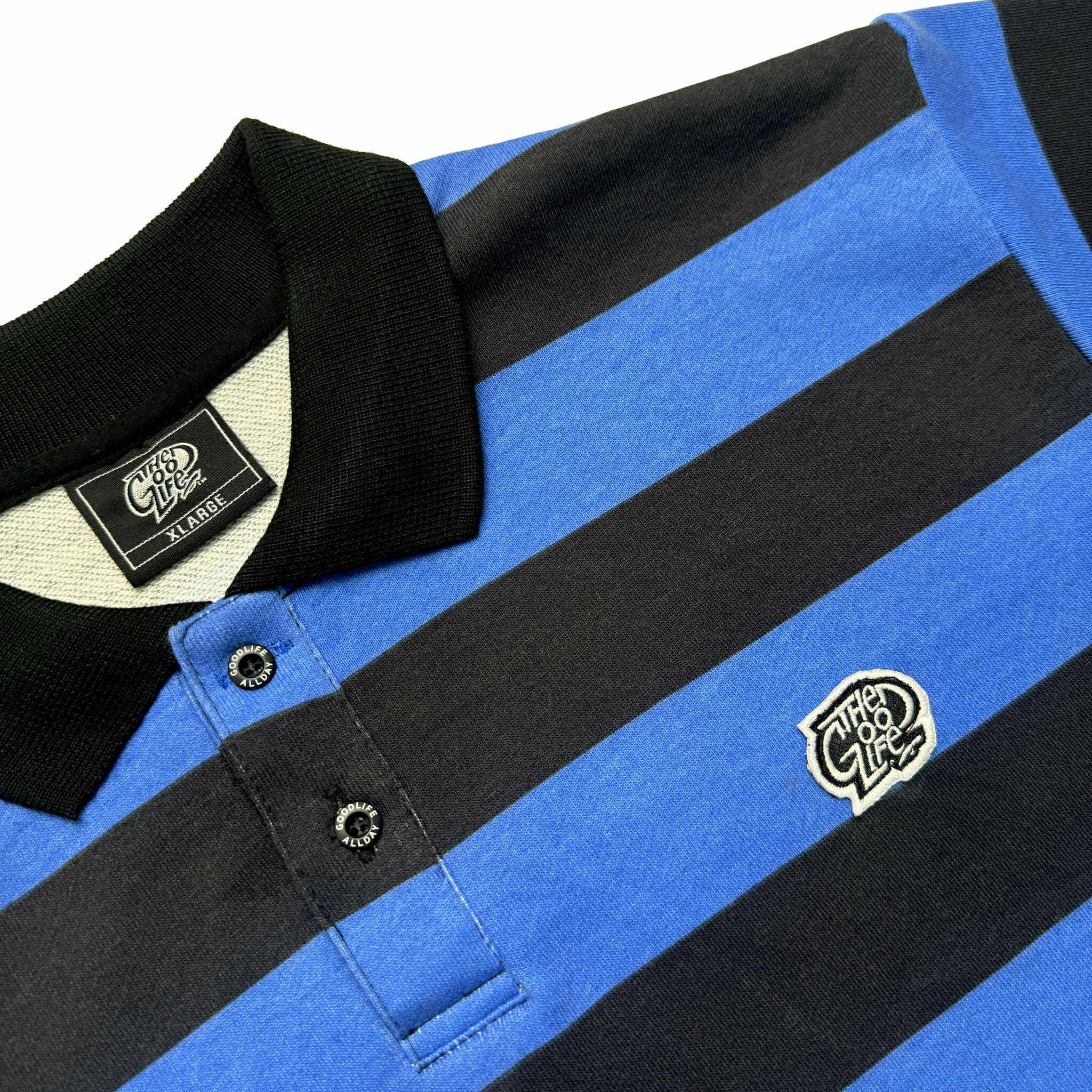 STRIPES (BLACK/BLUE) POLO SHIRT