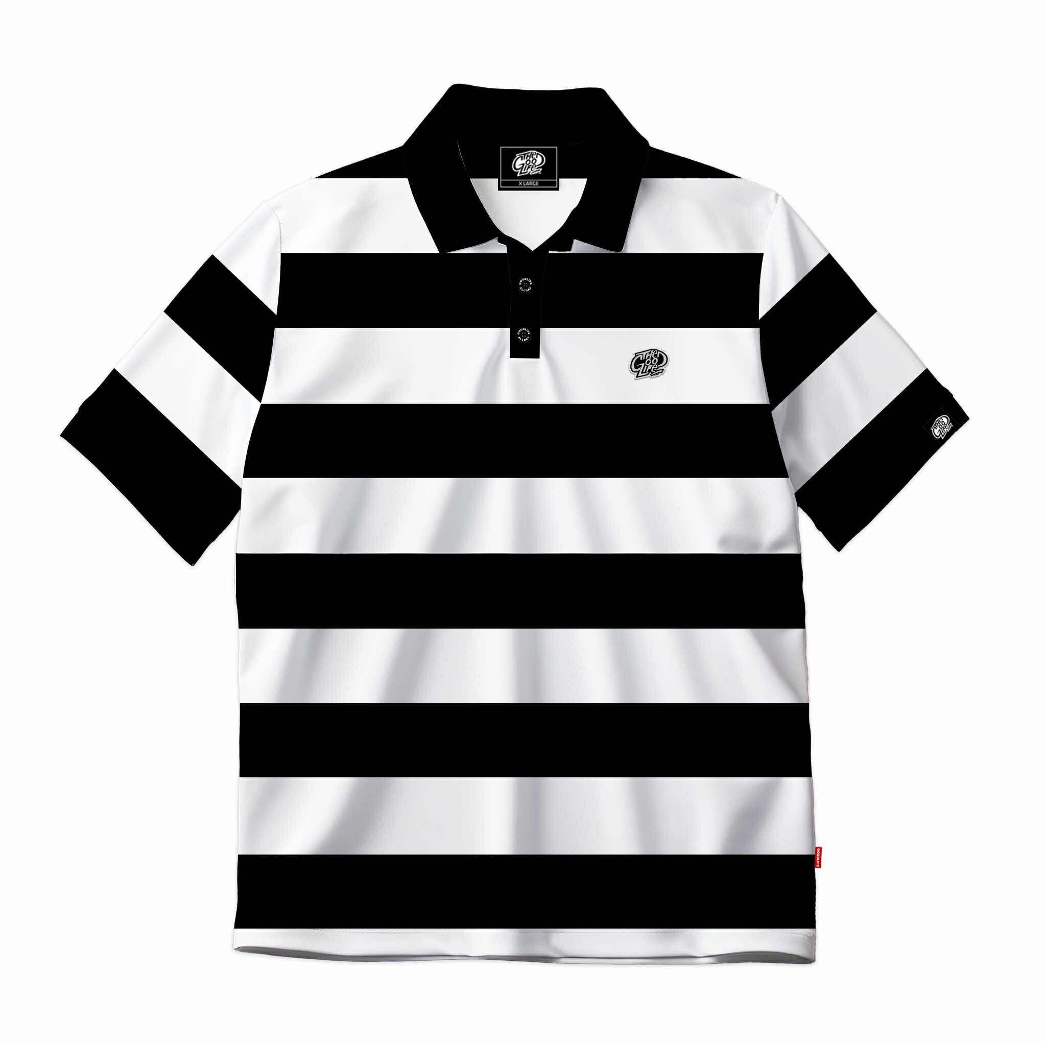 STRIPES (BLACK/WHITE) POLO SHIRT