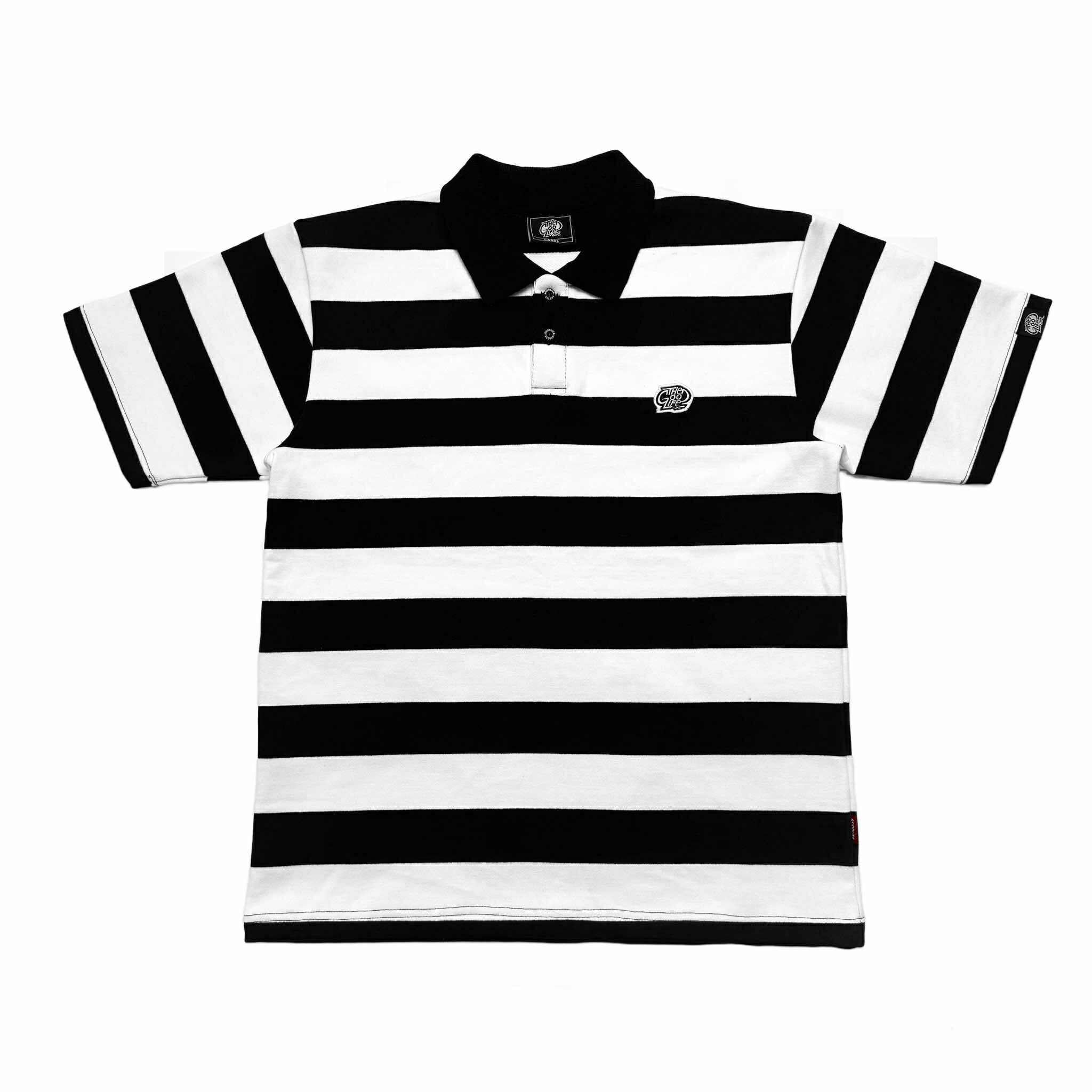 STRIPES (BLACK/WHITE) POLO SHIRT