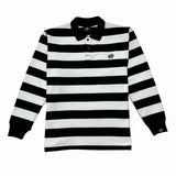 STRIPES (BLACK/WHITE) POLO CREWNECK