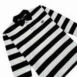 STRIPES (BLACK/WHITE) POLO CREWNECK