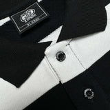 STRIPES (BLACK/WHITE) POLO CREWNECK