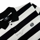 STRIPES (BLACK/WHITE) POLO CREWNECK