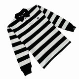 STRIPES (BLACK/WHITE) POLO CREWNECK