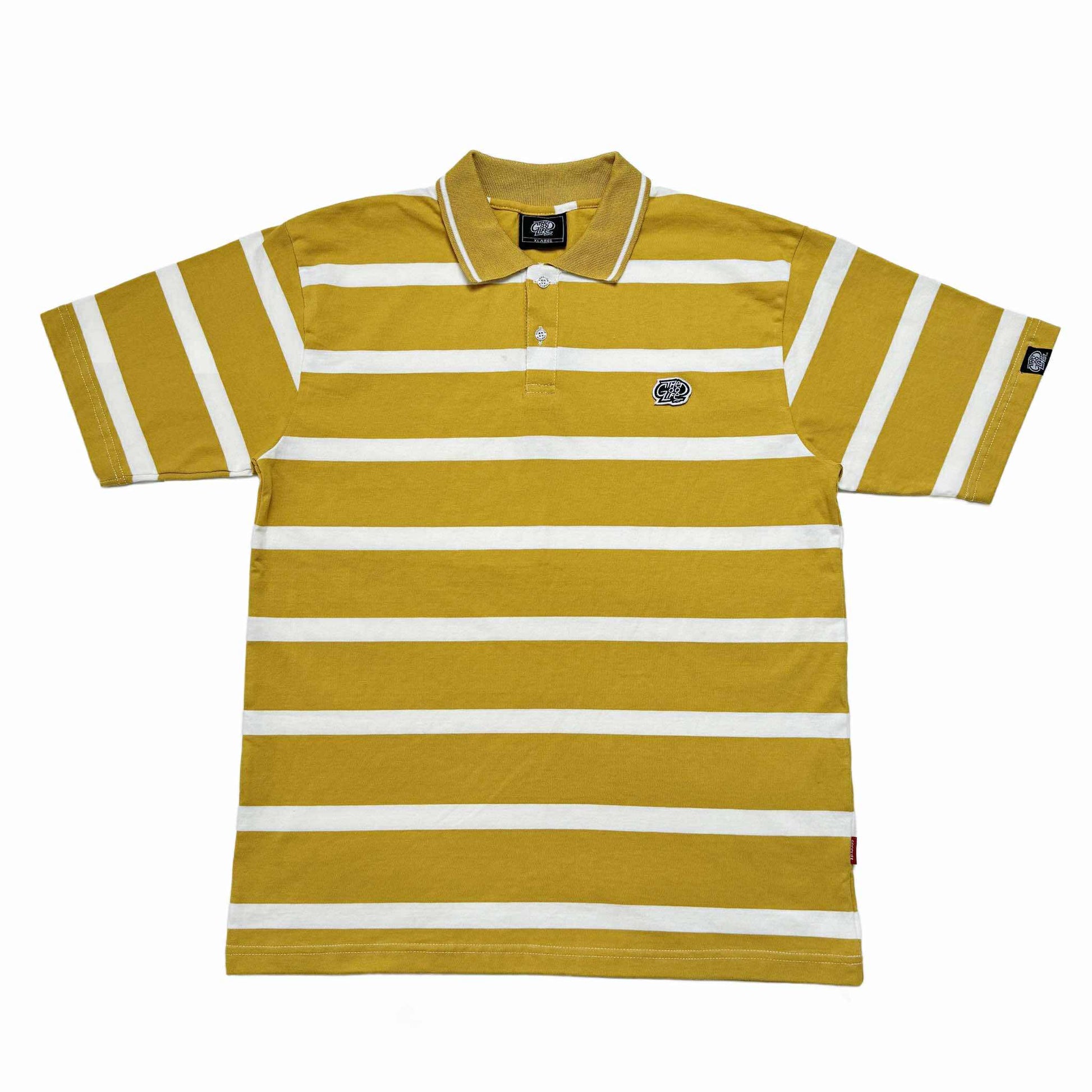 STRIPES (GOLD/WHITE) POLO SHIRT