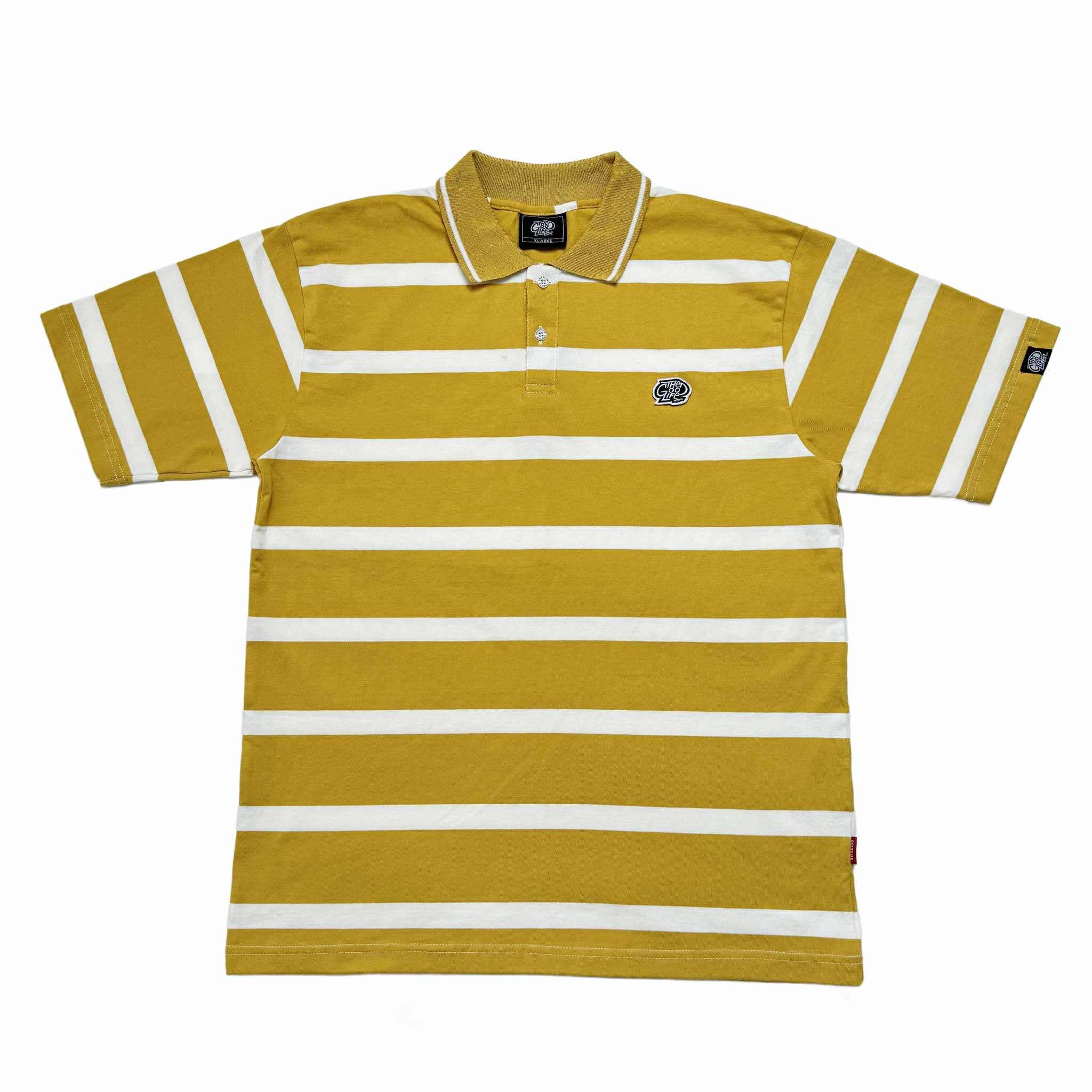 STRIPES (GOLD/WHITE) POLO SHIRT