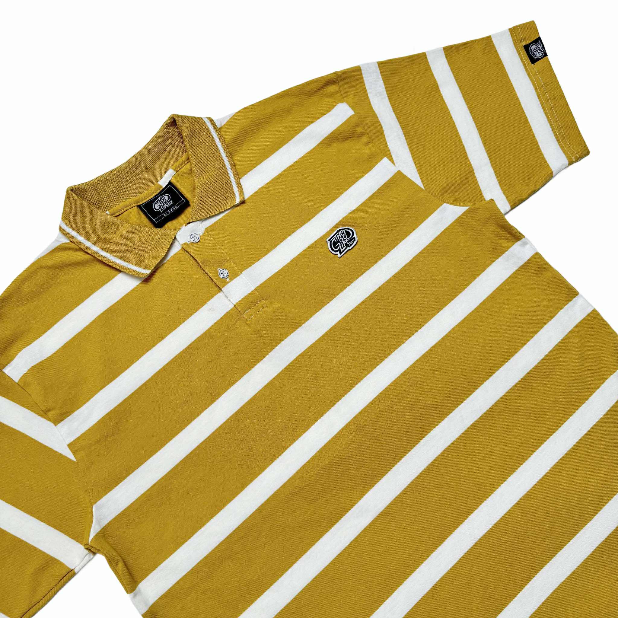 STRIPES (GOLD/WHITE) POLO SHIRT