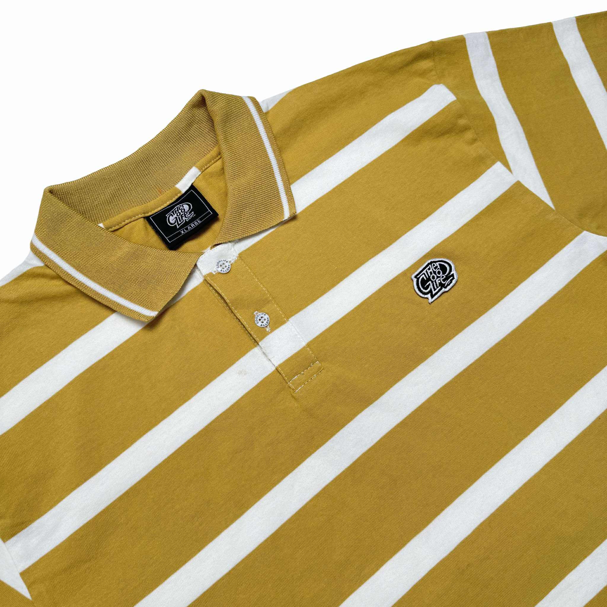 STRIPES (GOLD/WHITE) POLO SHIRT