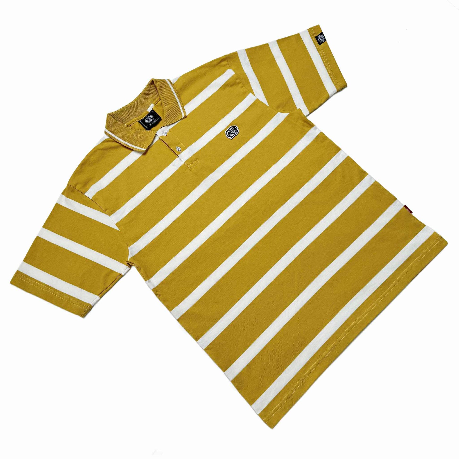 STRIPES (GOLD/WHITE) POLO SHIRT