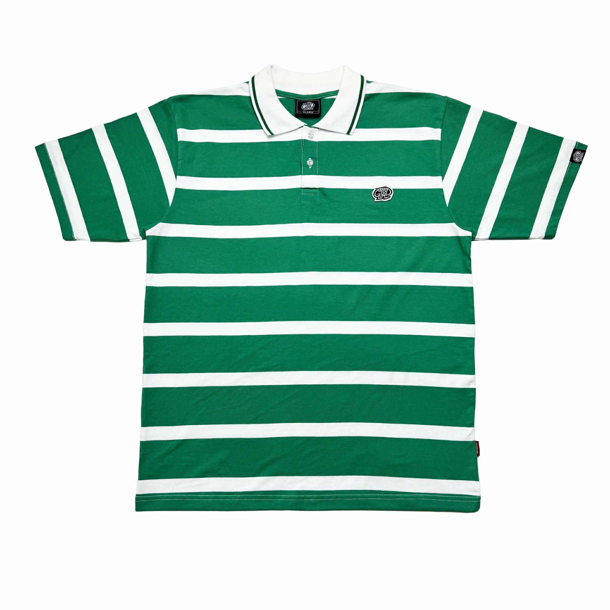 STRIPES (GREEN/WHITE) POLO SHIRT