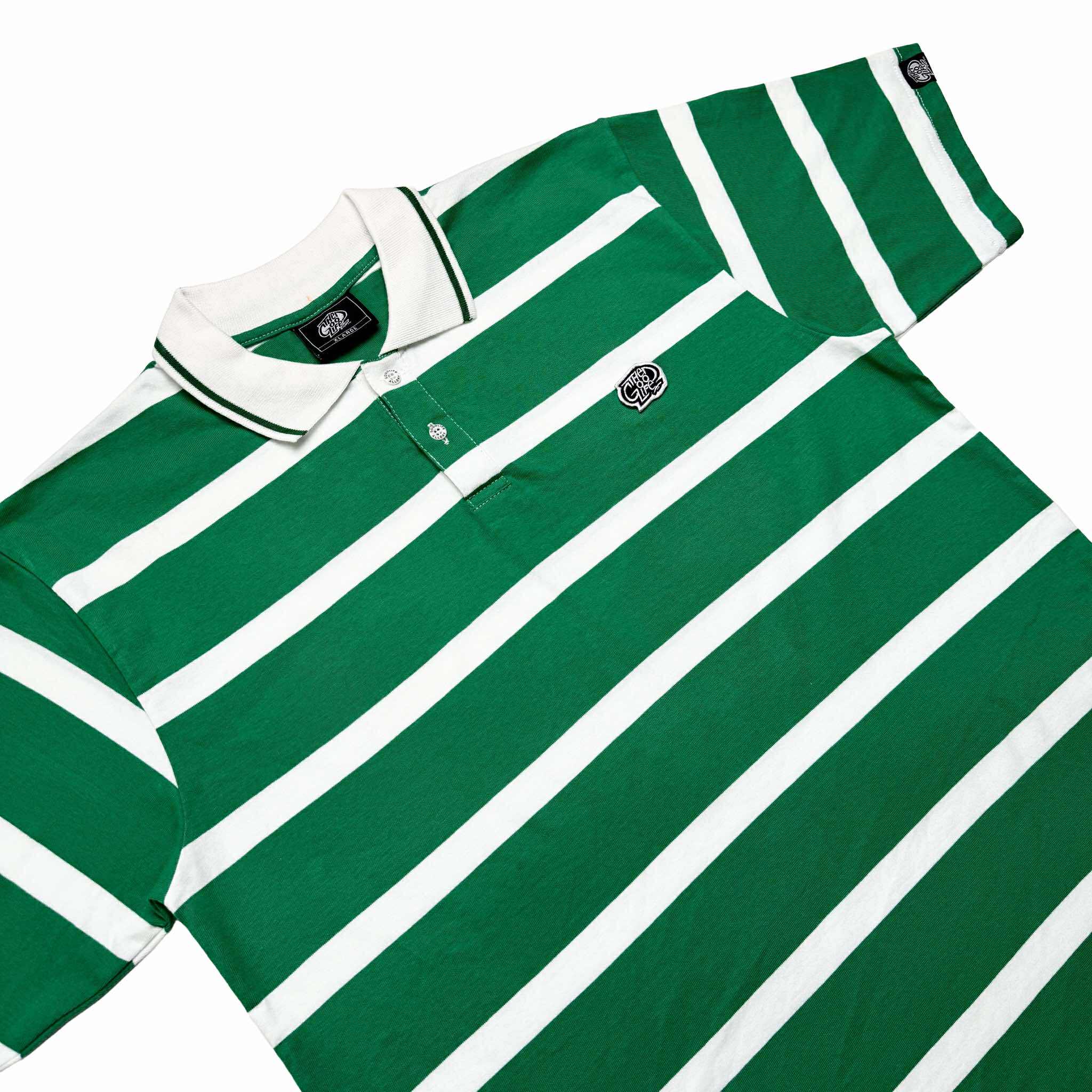 STRIPES (GREEN/WHITE) POLO SHIRT