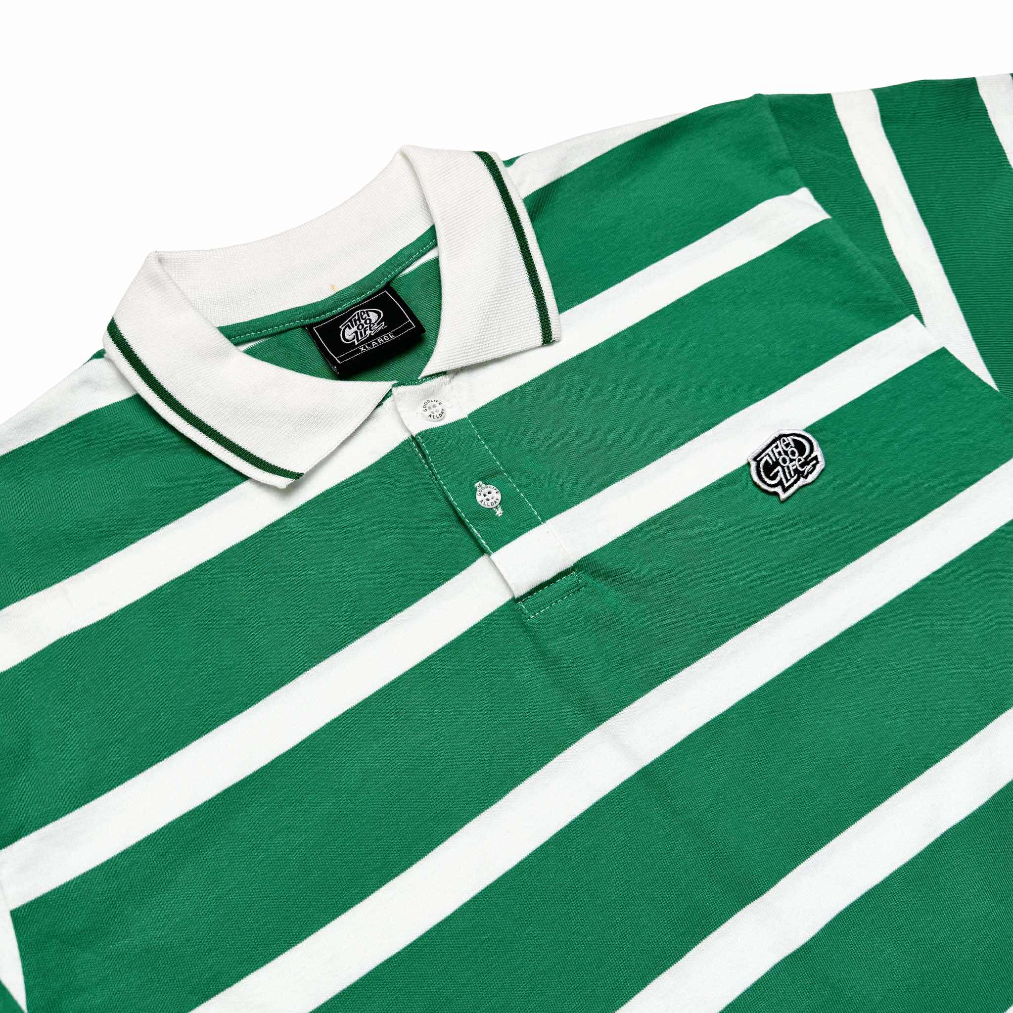 STRIPES (GREEN/WHITE) POLO SHIRT