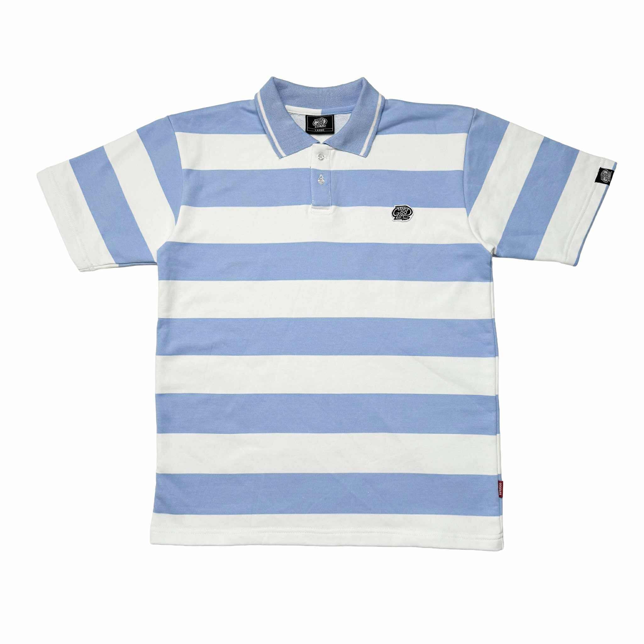 STRIPES (LT. BLUE/WHITE) POLO SHIRT