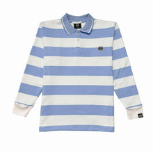 STRIPES (LT. BLUE/WHITE) POLO CREWNECK
