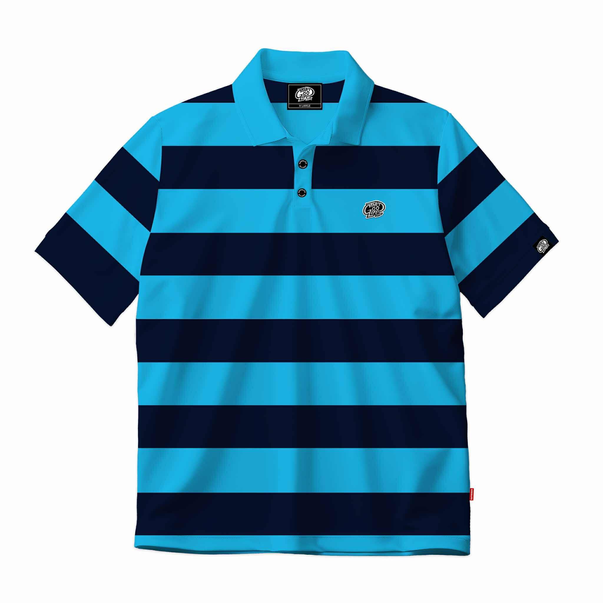 STRIPES (MINT/NAVY) POLO SHIRT