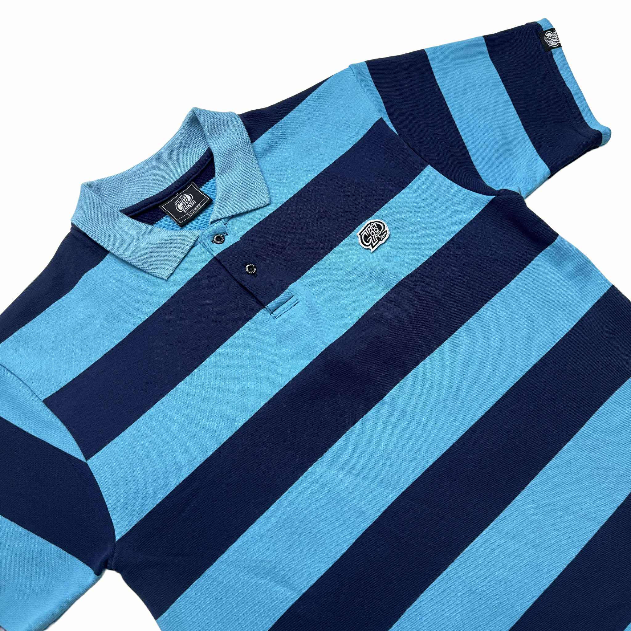 STRIPES (MINT/NAVY) POLO SHIRT