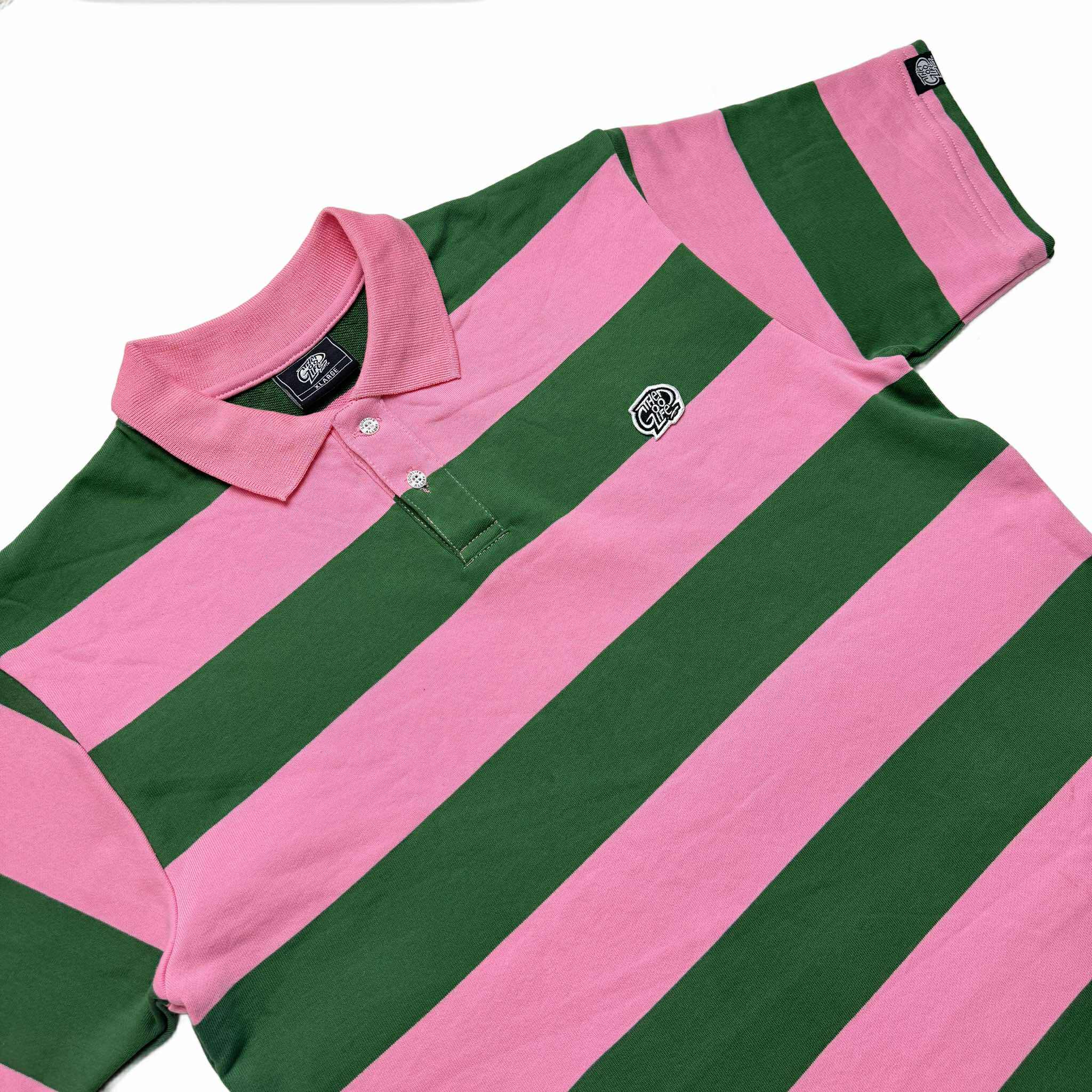 STRIPES (PINK/GREEN) POLO SHIRT