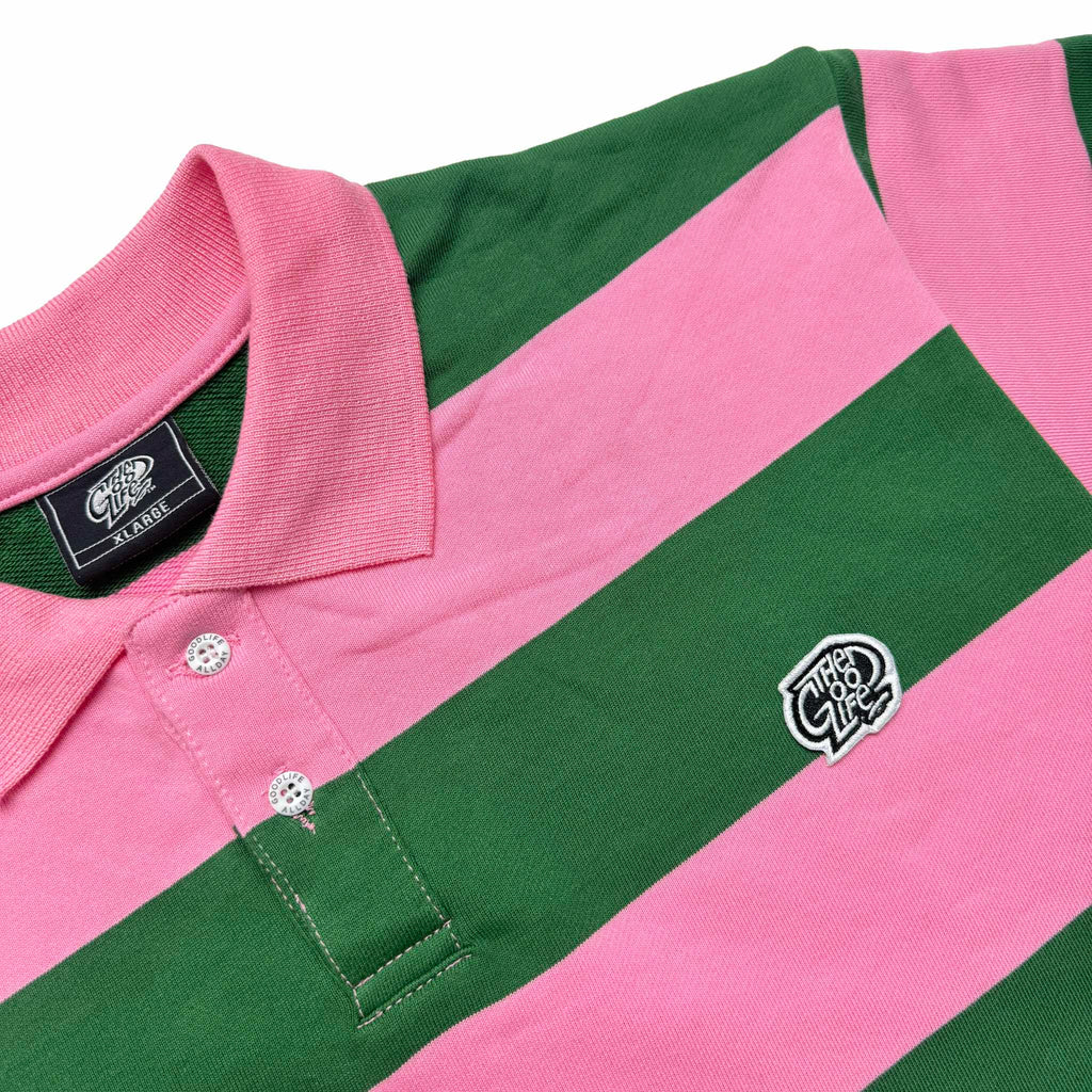 STRIPES (PINK/GREEN) POLO SHIRT