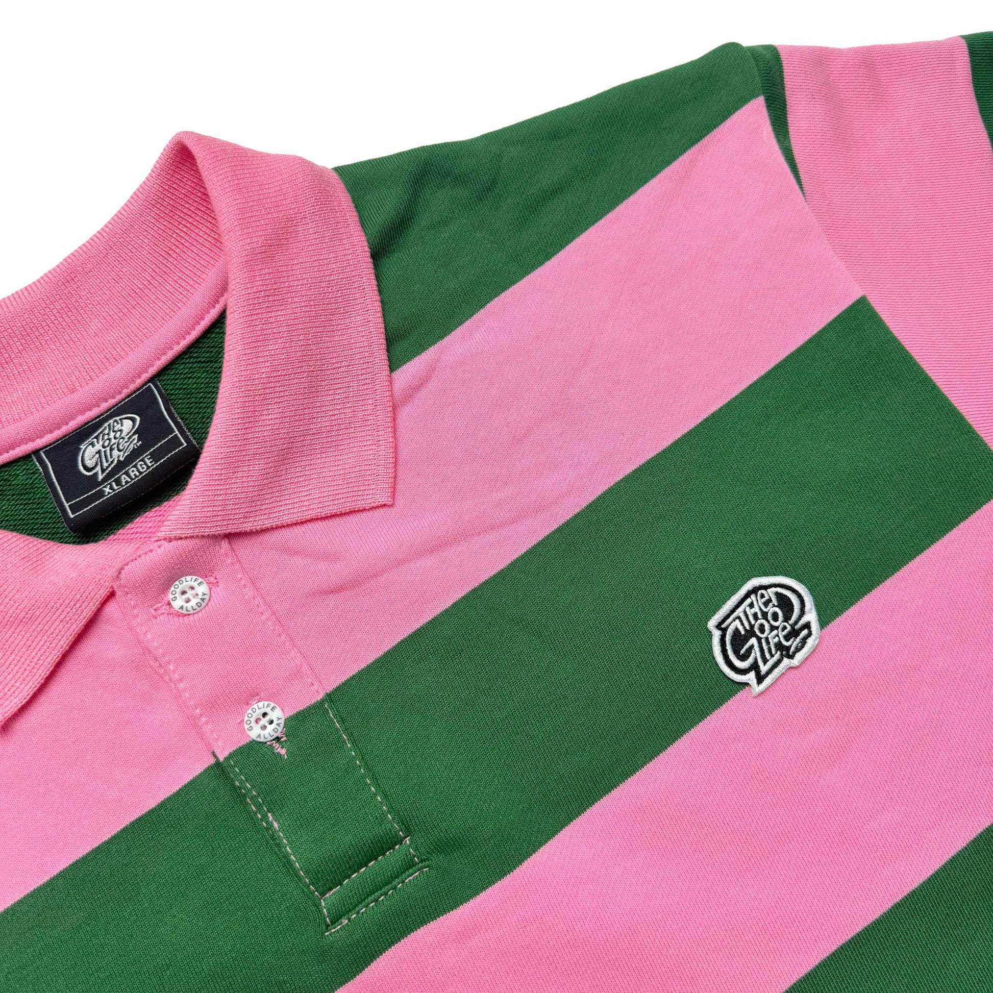 STRIPES (PINK/GREEN) POLO SHIRT