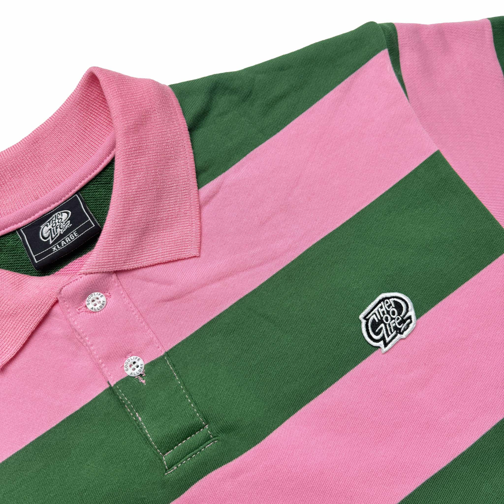 STRIPES (PINK/GREEN) POLO SHIRT